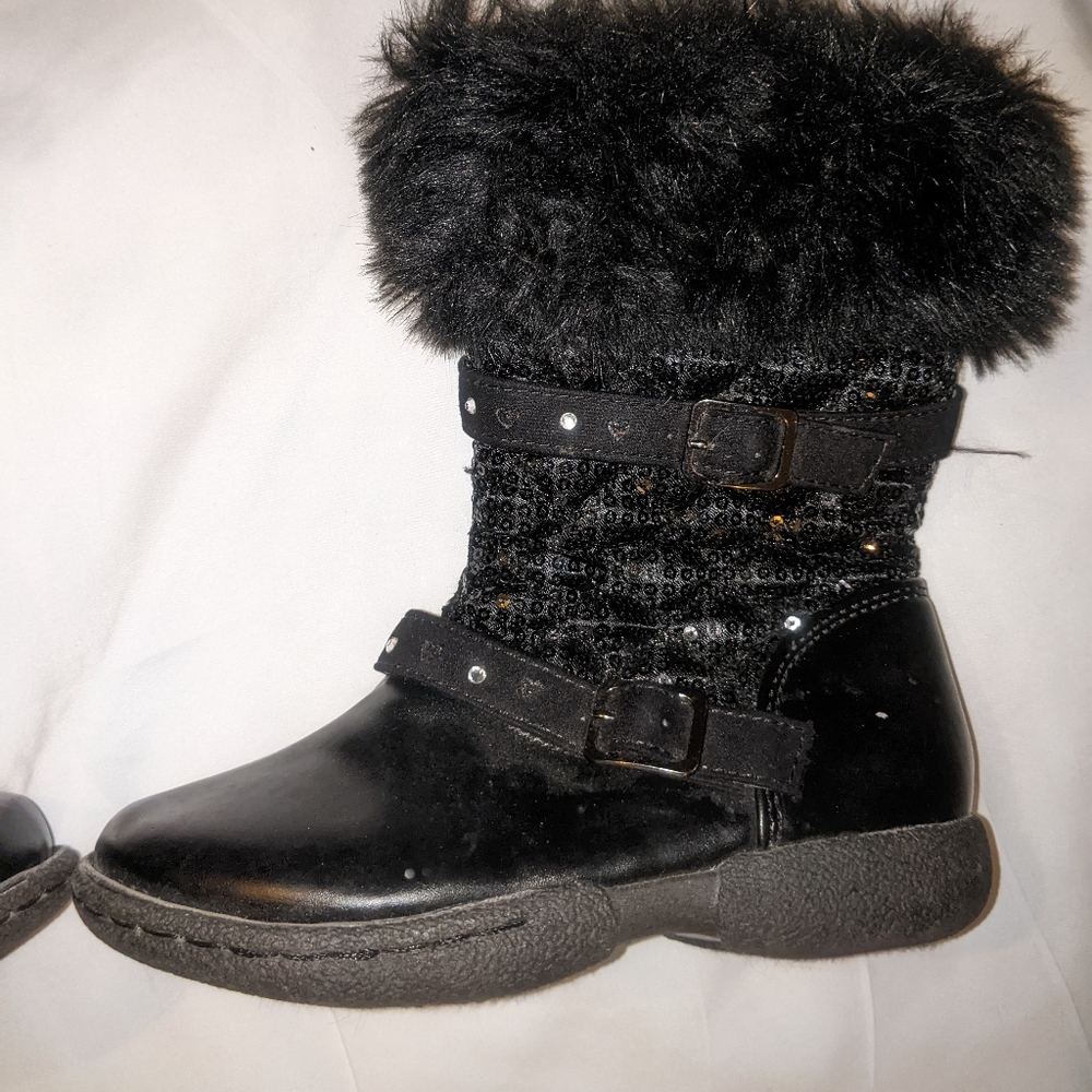 Girls Black Boots 10